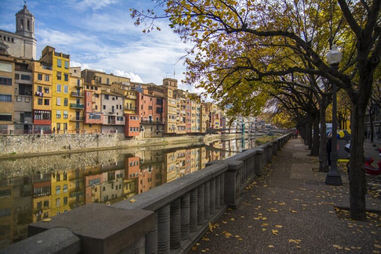 girona, nature, spain, sightseeing, river, reflection, view, architecture, trees, autumn, city, girona, girona, spain, spain, spain, spain, spain, autumn